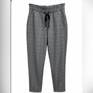 Indero Glen Plaid Paperbag Waist Joggers Trousers